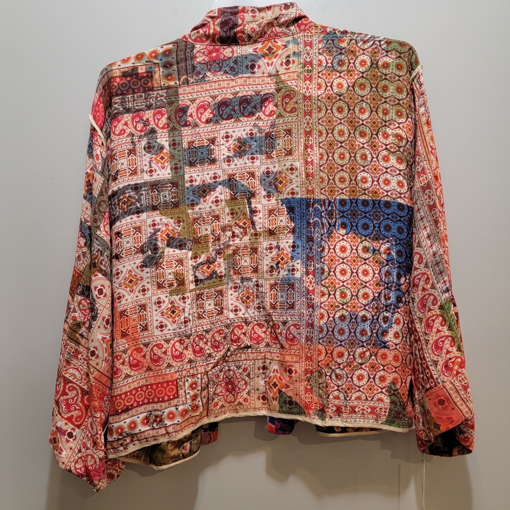 Johnny Was Rebecca Patchwork Kimono Jacket (Reversible) Size Medium NWT! - Picture 13 of 15